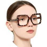 OCCI CHIARI Oversize Reading Glasses 2.75 Women Chunky Readers 275 for Lady Clear Lens 1.0 1.25 1.5 1.75 2.0 2.25 2.5 2.75 3.0 3.5 4.0Tortoiseshell, 2.75 with Arylic Lens