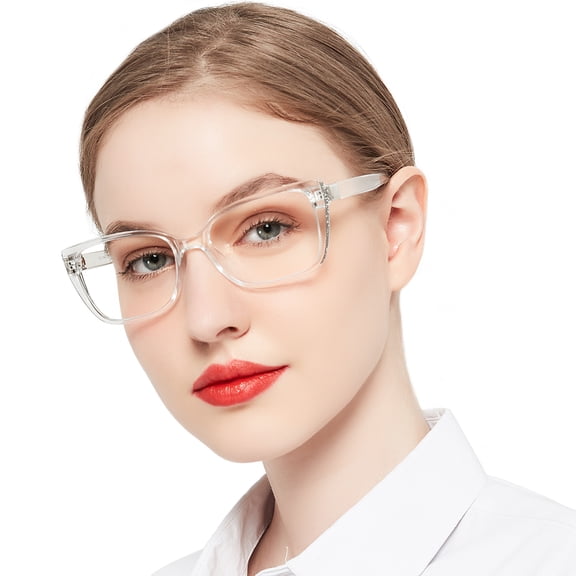 OCCI CHIARI Oversized Reading Glasses Women Large Readers 1.0 1.25 1.5 1.75 2.0 2.25 2.5 2.75 3.0 3.5 4.0 5.0 6.0(Transparent, 125)