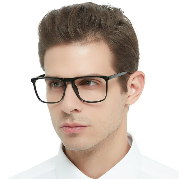 OCCI CHIARI Reading Glasses Mens Large Lightweight Readers 1.0 1.5 2.0 to 6.0 (4 Colors Available) with Spring Hinges, Acrylic Lens, Anti Glare, Relieve Eyestrain