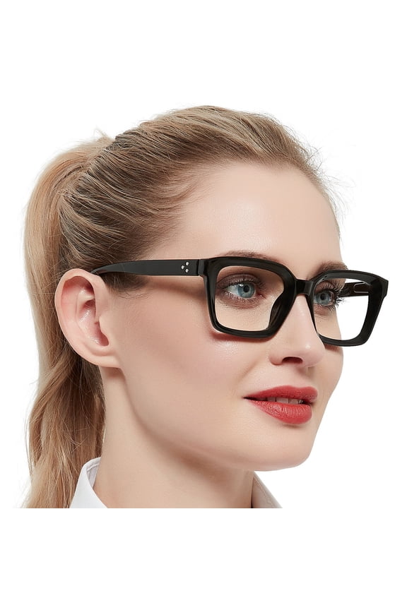 Reading Glasses Women Durable Reader 1.0 1.25 1.5 1.75 2.0 2.25 2.5 2.75 3.0 3.5 4.0 with Arylic Lens (Black, 150)