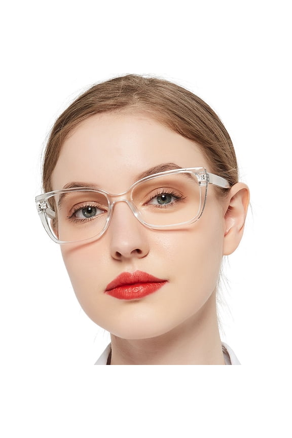 Reading Glasses Women Square Reader 1.0 1.25 to 6.0 (4 Colors Available) Anti Glare, Relieve Eyestrain with Acrylic Lens