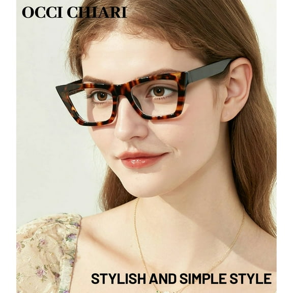 OCCI CHIARI Reading Glasses Women's Reader Cat Eye Eyeglasses 1.0 1.25 1.5 1.75 2.0 2.25 2.5 2.75 3.0 3.5 4.0 5.0 6.0 (Brown,2.50) with Arylic Lens
