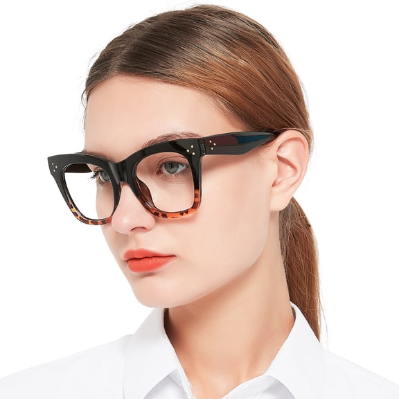 OCCI CHIARI Reading Glasses for Men Blue Light Blocking Glare Filter Computer Readers 1.0 1.25 1.5 1.75 2.0 2.25 2.5 2.75 3.0 3.5 4.0 Brown 400