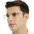 thumbnail image 1 of OCCI CHIARI Reading Glasses for Men Large Readers 1.0 1.25 1.5 1.75 2.0 2.25 2.5 2.75 3.0 3.5 4.0 5.0 6.0(Transparent 3.00)with Acrylic Lens, 1 of 6