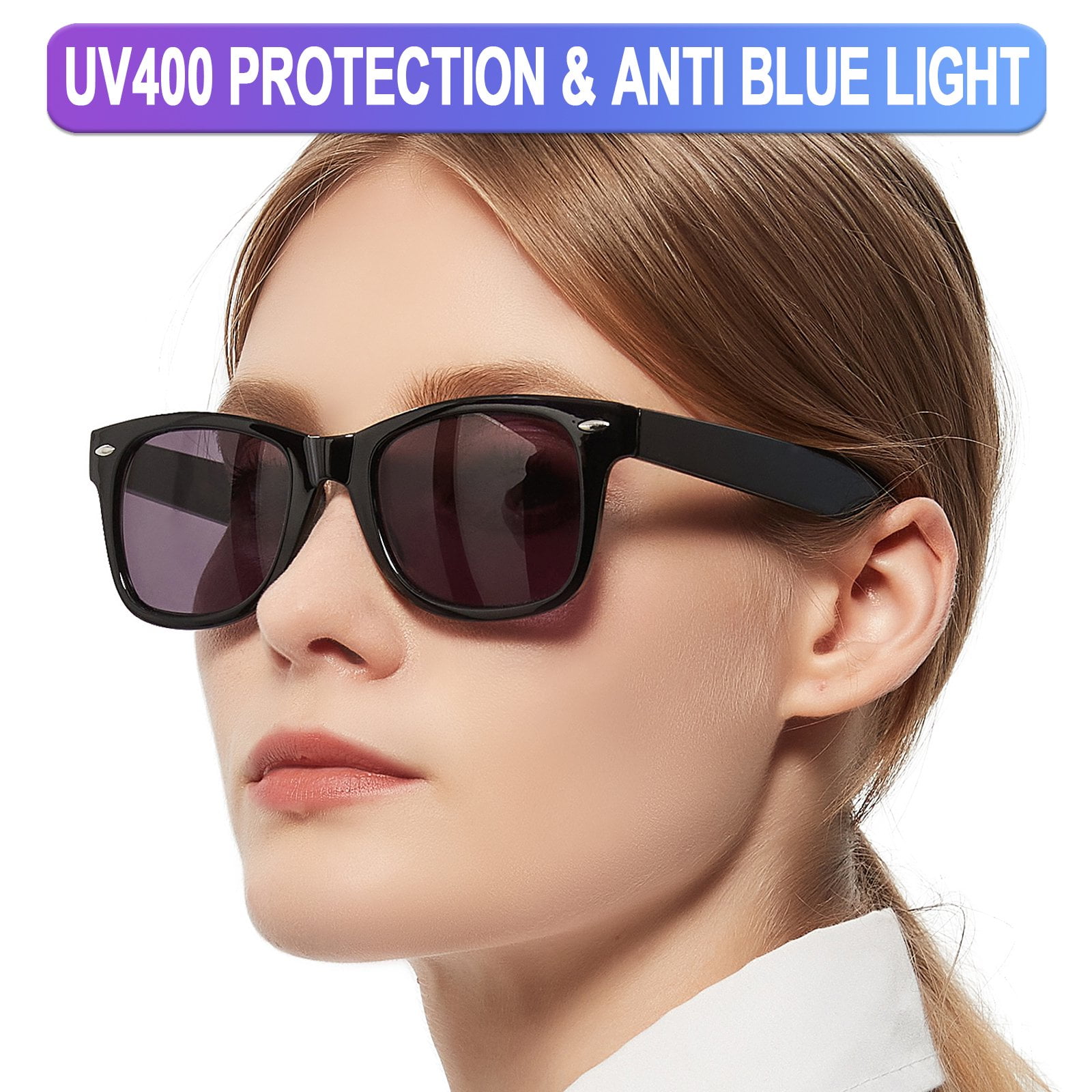 OCCI CHIARI Reading Sunglasses Women UV Protection Outdoor Reader Blue Light Blocking Glasses(Black, 175) with Arylic Lens,Not Bifocals
