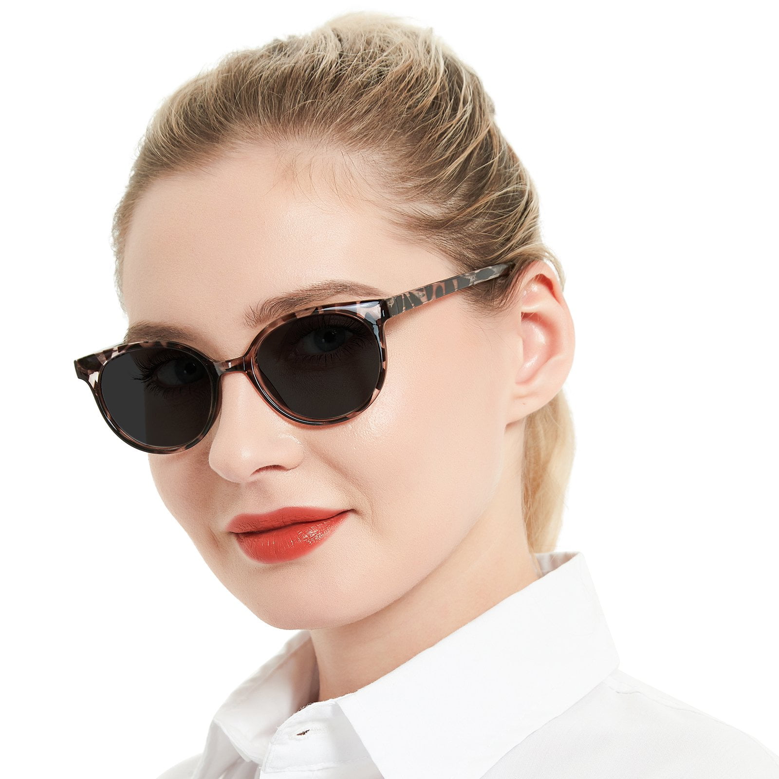 OCCI CHIARI Reading Sunglasses Women UV Protection Outdoor Reader Glasses 1.0 1.25 1.5 1.75 2.0 2.25 2.5 2.75 3.0 3.5 with Acrylic Lens(Demi,100),Not Bifocals