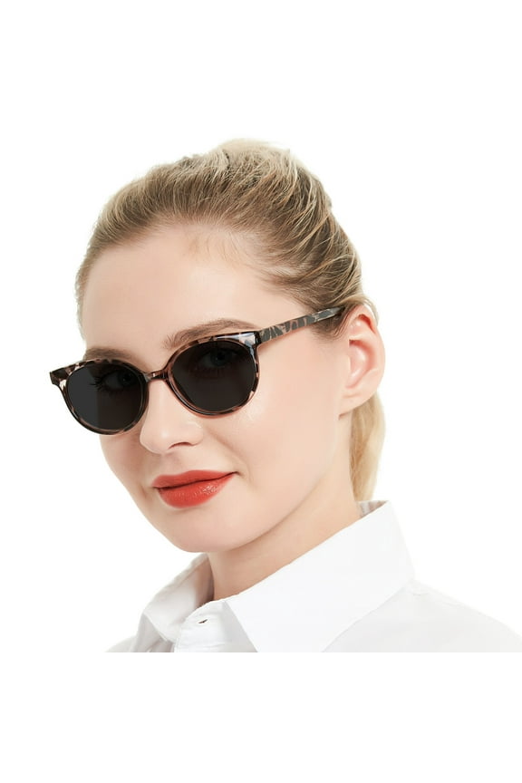 Reading Sunglasses Women UV Protection Outdoor Reader Glasses 1.0 1.25 1.5 1.75 2.0 2.25 2.5 2.75 3.0 3.5 with Acrylic Lens(Demi,100),Not Bifocals