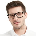 thumbnail image 1 of OCCI CHIARI Wide Reading Glasses Men Large Head Readers Durable Spring Hinge 1.0 1.25 1.5 1.75 2.0 2.25 2.5 2.75 3.0 3.5 4.0 5.0 6.0 (Black,1.50), 1 of 6