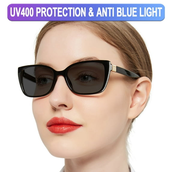 OCCI CHIARI Women's 3.00 Reading Glasses Sunglasses Blue Light Sunglass UV Protection Black Readers 1.0 1.25 1.5 1.75 2.0 2.25 2.5 2.75 3.0 3.5 with Acrylic Lens