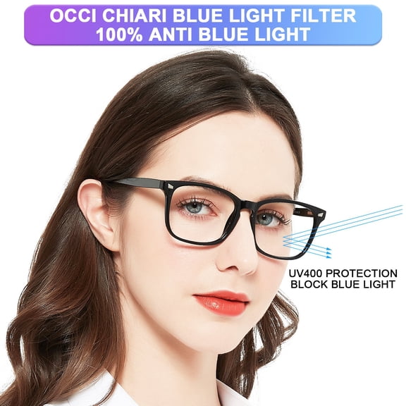 OCCI CHIARI Women's Anti Blue Light Reading Glasses 2.75 Computer Readers Designer(1.0 1.25 1.5 1.75 2.0 2.25 2.5 2.75 3.0 3.5 4.0 5.0 6.0) with Arylic Lens