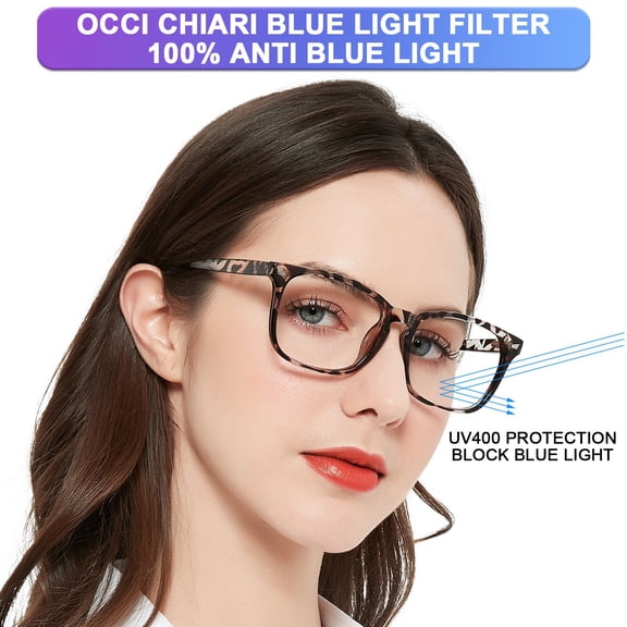 OCCI CHIARI Women's Anti Blue Light Reading Glasses 2.75 Computer Readers Designer(1.0 1.25 1.5 1.75 2.0 2.25 2.5 2.75 3.0 3.5 4.0 5.0 6.0) with Arylic Lens
