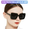 thumbnail image 1 of OCCI CHIARI Womens Sunglasses Reading Glasses 2.25 Large Blue Light Blocker Sunglass Readers UV Protection Outdoor 1.0 1.25 1.5 1.75 2.0 2.25 2.5 2.75 3.0 3.5 (Black, 2.25) Acrylic Lens, 1 of 6