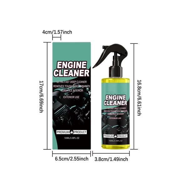 OCCOA 100ml Engine Cleaner Spray Fast Deep Degreaser for Car Interior Exterior Multi Purpose Grease Remover for Auto Detailing, Green