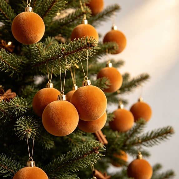OCCOA 10PCS Christmas Ball Ornaments 8cm Shatterproof Hanging Baubles for Tree Wreath Mantel Window Home Holiday Decor Gift for Family Xmas Present, Brown