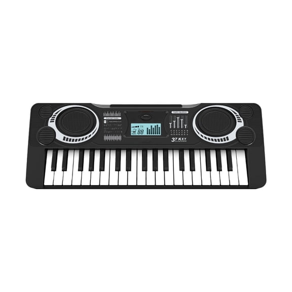 OCCOA 37 Keys Keyboard Piano for Adults Music Learning, Multifunction Electronic Keyboard with 2 Modes for Hand Eye Coordination, Portable, Black