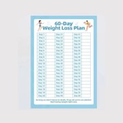 OCCOA 60 Day Weight Loss Tracker Chart Reusable Workout Progress Poster with Marker for Home Gym Wall Motivation Fitness Goal Setting, White