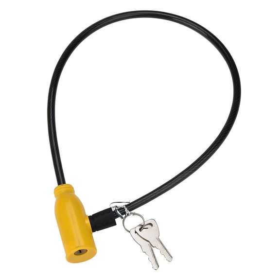 OCCOA 8x640mm Cable Anti Theft Bike Lock for Cycling, 25 Inch Self Coiling Steel Wire Lock for Scooter Motorcycle, with 2 Keys ,Black