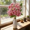 OCCOA Artificial Fake Flowers Plants Flower Arrangements Wedding Bouquets Decorations Plastic Floral Table Centerpieces for Home Kitchen Garden Party Decor ,Pink