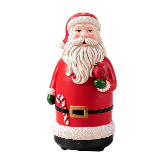 OCCOA Christmas Santa Figurine Humidifier with Night Light 600ml Desktop Mist Maker for Bedroom Office Tabletop Home Holiday Decor Gift Xmas Present, Red
