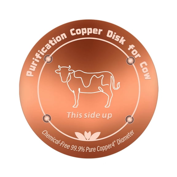 OCCOA Copper Disc for Cattle Water Troughs 4-inch Diameter, Natural Water Purifier Cleaner Livestock Drinking Fountain, Rustproof Anti-bacterial Farm Accessory, Multicolor