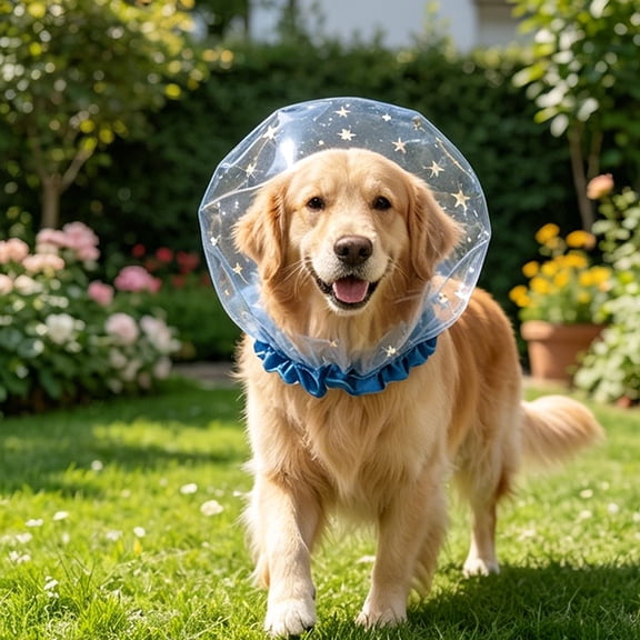 OCCOA Dog Eating Cover Head Net Mesh for Small Dogs and Cats, Elastic Face Guard Protector for Outdoor Walking, Anti Scavenging Breathable, Blue