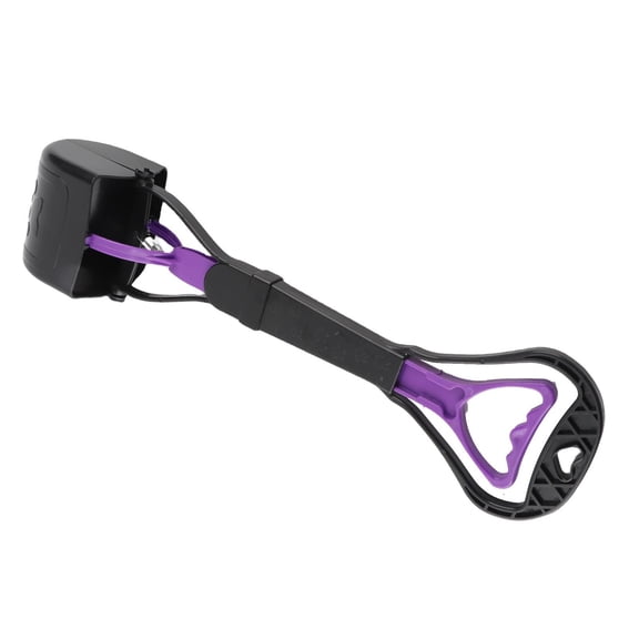 OCCOA Dog Pooper Long Handle Portable Poop Pick Up Tool, Extended Reach Waste Scoop for Outdoor Travel, Pet Waste Cleaner, Purple