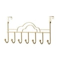 thumbnail image 1 of OCCOA No Drill Over Door Hook Rack for Bathroom Bedroom and Entryway, 16x9 Inch Space Saving Towel and Key Organizer with Rustproof Waterproof Design, Gold, 1 of 6