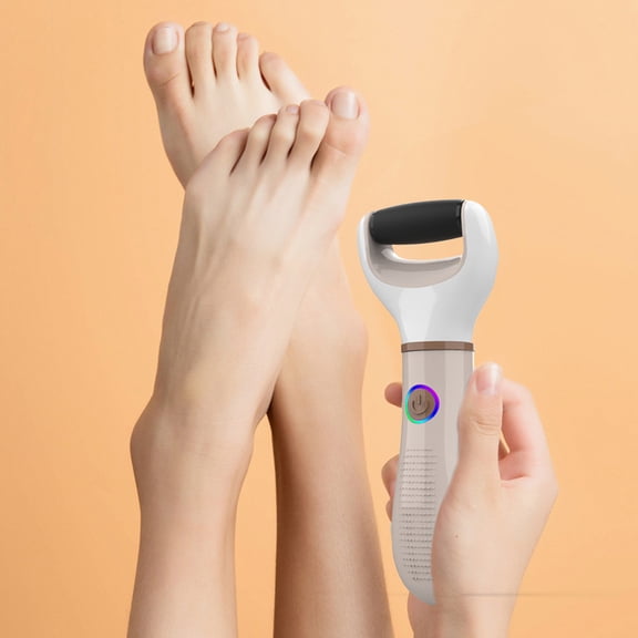 OCCOA Electric Foot Callus Remover Kit, Rechargeable Callous removers 2 Grinding Heads Waterproof Foot Scrubber File, Professional Pedicure Tools kit Feet Care for Dead, Cracked Dry Skin,Pink