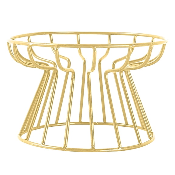 OCCOA Elevated Pet Bowl Stand Raised Iron Frame for Cats Small Dogs Anti-Vomiting Neck Protection Feeder Base Whisker Fatigue Relief Rustproof Stable Non-Tip Stand (Bowls Not Included),Gold
