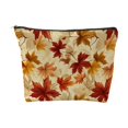 thumbnail image 1 of OCCOA Fall Zipper Makeup Bag with Pumpkin Maple Print Large Capacity Portable Toiletry Pouch for Travel Office Daily Storage, A, 1 of 6
