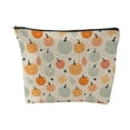 thumbnail image 1 of OCCOA Fall Zipper Makeup Bag with Pumpkin Maple Print Large Capacity Portable Toiletry Pouch for Travel Office Daily Storage, B, 1 of 6