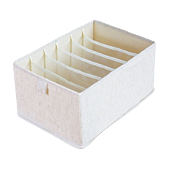 OCCOA Foldable Storage Basket with Handle for Wardrobe Shelf Bedroom Living Room Compact Cloth Bin for Small Items Cosmetics Stationery, B