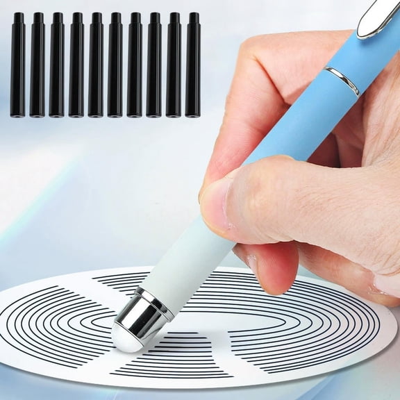 OCCOA Fountain Pen Ink Cartridges 3.4mm Heat Erasable Refillable Ink Refills for Journaling and Calligraphy, Quick Dry Replacement for Office Supplies,Black