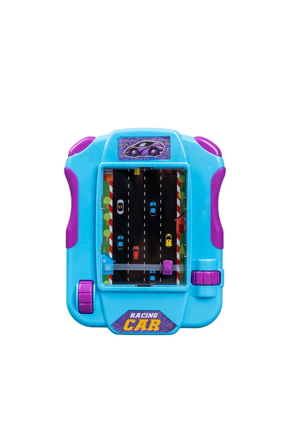 Funny Mobile Racing Game Simulation Challenge, 5x4x4 Inch Desktop Racing Car Game for Adults, Handheld Racing Game for Office Break ,Blue