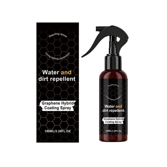 OCCOA Graphene Car Coating Spray 100ml Water Repellent Paint Sealant, Mirror Shine Spray On Wipe Off Car Polish, Auto Detailing Hydrophobic Protection, Multicolor