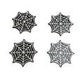 thumbnail image 1 of OCCOA Halloween Spider Web Wooden Coasters 4 Pack Gothic Hollow Cutout Drink Mats for Tabletop Home Bar Decor Heat Resistant Cup Protector Gift, Black, 1 of 6
