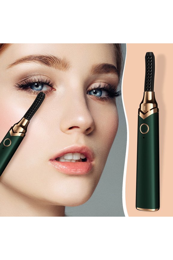 Heated Eyelas curlers-Electric Eyelash Curler for Makeup Tools USB Rechargeable,Fast Heat up Within 10s - 24 Hours Long Lasting ,Green