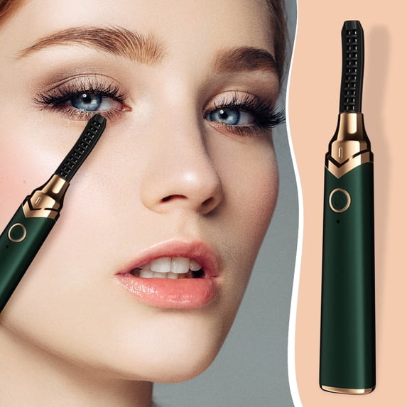 OCCOA Heated Eyelas curlers-Electric Eyelash Curler for Makeup Tools USB Rechargeable,Fast Heat up Within 10s - 24 Hours Long Lasting ,Green
