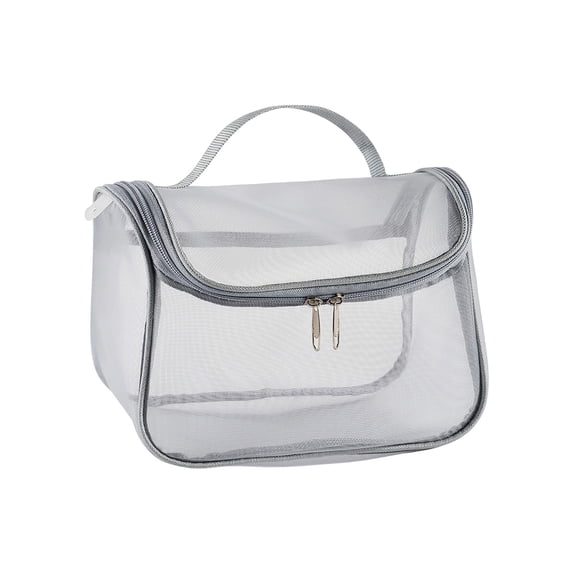 OCCOA Large Capacity Travel Makeup Bag Portable Cosmetic Storage Organizer Waterproof Toiletry Bag Multifunctional Travel Accessories Pouch for Women, Gray
