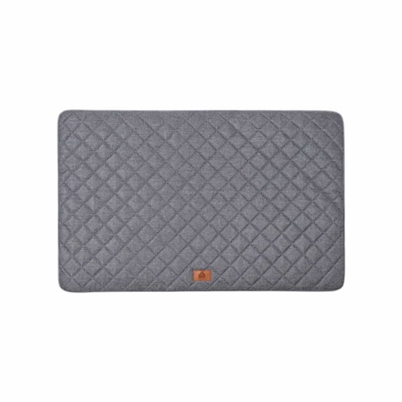 OCCOA Large Dog Crate Pad Soft Washable Antiskid Kennel Mat Thin Pet Bed Cushion for Medium Large Dogs Cozy Sleeping Pad Gray 36x24 Inch, Dark Gray