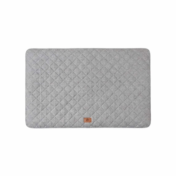 OCCOA Large Dog Crate Pad Soft Washable Antiskid Kennel Mat Thin Pet Bed Cushion for Medium Large Dogs Cozy Sleeping Pad Gray 36x24 Inch, Gray