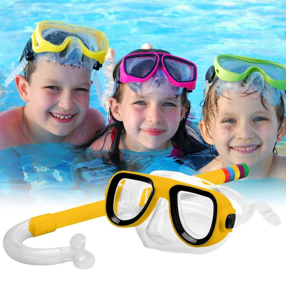 OCCOA Large Frame Diving Goggles for Adults Swimming, HD Waterproof Mask with Anti Reflux Breathing Tube, Clear Vision for Pool Snorkeling ,B