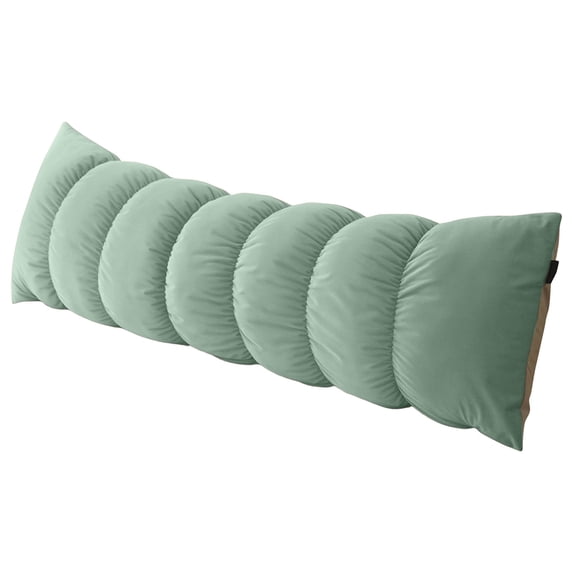 OCCOA Long-Shaped Sleeping Body Pillow for Side Sleeping with Leg Support 39.37in High-Resilient Cotton Removable Cover for Bed Back Cushion Gift, Green