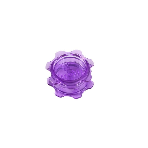 OCCOA Manual Garlic Mincer Portable Handheld Grinder Press, Transparent Plastic Chopper for Garlic Ginger Chili, Mini Kitchen Prep Gadget, Purple
