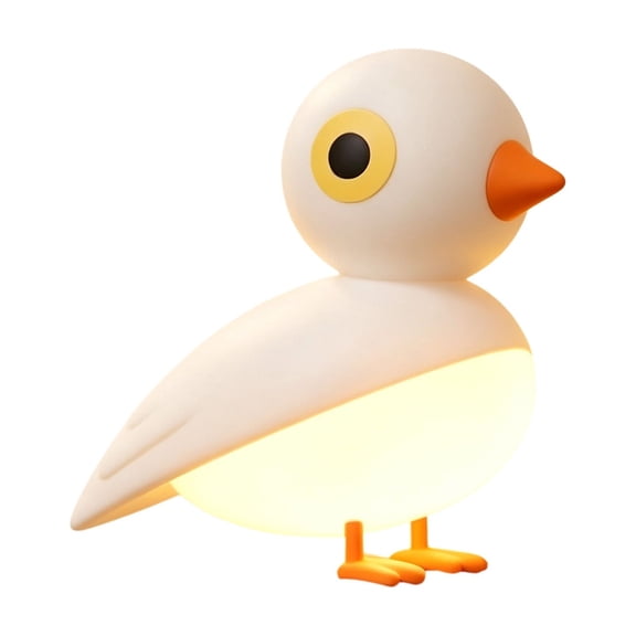 OCCOA Night Light with Magnetic Attraction and Induction Function Home Night Light Cute Bird Shape Wall Mounted Warm Glow for Bedroom Nursery Hallway, White