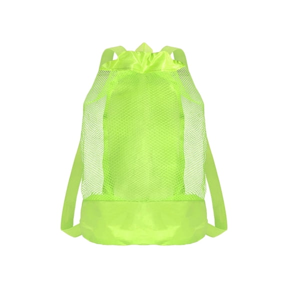 OCCOA Outdoor Beach Bag for Toys and Sand Tools Storage, Large Capacity Mesh Backpack with Adjustable Straps, Breathable Quick Dry Pool Carryall, Mint Green
