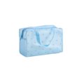 thumbnail image 1 of OCCOA PVC Floral Toiletry Bag for Women Large Capacity Waterproof Travel Makeup Bag with Handle Hanging Cosmetic Organizer for Vacation Business Trip Gym, Blue, 1 of 6