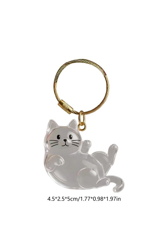 Pet Hair Keepsake Box Keychain for Cats and Dogs Memorial, Transparent Pendant Locket for Pet Fur Remembrance, Mini Storage Container, E