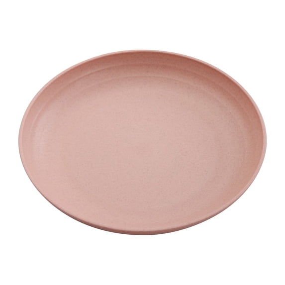 OCCOA Plastic Plates Household Dinnerware Serving Set, Lightweight Fruit Dumpling Plates Cutlery, Dishwasher Safe Breakproof Kitchen Tableware, Pink