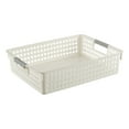 thumbnail image 1 of OCCOA Plastic Storage Basket Multi-Purpose Organizer Bin, Waterproof Bathroom Shower Caddy Laundry Toy Holder, Easy Clean Storage Container, White, 1 of 6